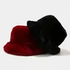 Berets Fashion Plush Fisherman's Hat Женщины Японский литературный ретро -ретро простой бассейн зимний корейский универсальный теплый пуловерский унисекс