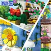 Blocs IDEA Mini Succulent Immortal Flower House Building Block City Friends Rose Bouquet Décor Briques DIY Anniversaire Jouets Enfants Cadeaux R230720