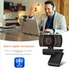 Webcams 1080P Câmera Webcam com Microfone Embutido e Clipe Giratório Flexível para Laptops Desktop Ensino e Reuniões e Jogos etc J230720