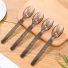 Disposable Plastic Frosted Fork Spoons Translucent Thickened Fork Spoon Fruit Spoons Cake Dessert Tableware LX6020