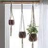 macrame wall hanging planter hangers air plant hanger holder balcony decoration wall planter pot woven basket bohemian makrama 210301m