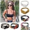 Headbands Bohemian Tie Dye Cross Hair Band For Women Yoga Sport Fitness Knot Wide Brim Accessories 99Colors Drop Delivery Jewelry Ha Dhlyk