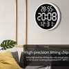 Wall Clocks 12 Inches Clock Led Large Mute Digital Temperature And Humidity Electronic Modern Design Watch Home Decoration