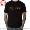 Erkekler tişörtleri moda yırtılma moun sikke hediye gömlek xrp kripto para birimi adam camiseta erkekler tişört yetişkin