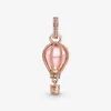 100% 925 Sterling Silver Sparkling Pink -Air Balloon Dangle Charm Fit Original European Charms Bracelet Fashion Wedding Egageme268A