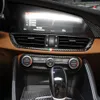 Углеродное волокно Car Center Air Outlet Crame Crame Crame Trim Stickling Car Car для Alfa Romeo Giulia Stelvio 2017 2018 Accessories268Z