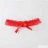 Bridal Garters New Arrive Sell White Lace Bowknot Flowers Leg Ring Garters5359335 Drop Delivery Party Events Accessories Dh0Ue