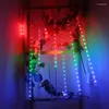 Strängar 30/50 cm 8 rör LED METEOR Dusch Rain Fairy String Lights Street Garlands Julgran Dekorationer för utomhusårsdekor