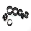 Nieuwste Zwarte Flesh Tunnels Interne Schroefdraad Oordopjes Geanodiseerd Chirurgisch Staal 316L Trompetvormige Mode Oor Piercing 6-20mm256J