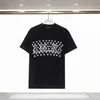 2023 Mens AM T Shirt Broderie À Manches Courtes Outfit Chenille Survêtement Noir Coton Londres Streetwear Top Tees OVERSIZED 22 FOOTBALL TEE