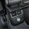 Decoração da estrutura da tomada de ar traseira do carro 2 peças Tipo de fibra de carbono para Audi A3 8V 2014-18 ABS Anti-chute Capa Decalques264Z