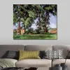 Abstract Art Painting Canvas Tall Trees at the Jas De Bouffan Paul Cezanne Art Unique Handcrafted Artwork Home Decor