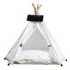 chenils stylos tente pour animaux de compagnie maison chien lit portable amovible tipi lavable chiot chat intérieur extérieur chenil grotte avec coussin et tableau noir 230719