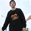 Sudaderas con capucha para hombre El oso invertido es hermoso Hombre de algodón Sudadera Hip-Hop Moda Ropa deportiva Personalidad Top casual Ropa de calle individual