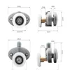 4pcs set Top And Bottom 23mm 25mm ABS Plastic Pulleys Wheel Sliding Bearing Door Rollers For Shower Casters Cabin Bathroom Other H2809