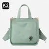 Kvällspåsar Kvky Summer Mini Canvas Women Axel väska Leisure Square Messenger Light Casual Pouch utanför shopping