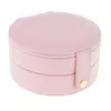 Jewelry Pouches Mini PU Leather Box Organizer Display Storage Case For Rings Earrings Necklace Bracelet