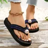 Pantoufles femmes plage sandales creux décontracté chaussures plates rétro tapis de Yoga tongs soutien de la voûte plantaire femmes string pour