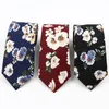 Bow Ties Men's Cotton Floral Neckties Skinny Cravate Narrow 6.5cm Width Tie For Wedding Party Dinner Date Daily Wear Accessories