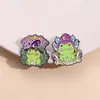 Brooches Pins for Women Cartoon Frog Letter 2023 New Witch Fashion Funny Badge for Dress Cloths Bags Decor Cute Enamel Metal Jewelry Wholesale