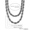 10mm 18/20/22/24 tum 316L Rostfritt stål Twisted Rope Chain Halsband för män Kvinnor Fashion Jewelry Gift