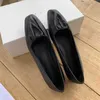 TOTEME Designer Buty Oryginalne Buty Black Buty czyste jagnięta damskie usta spitarzone plisowane pojedyncze buty owczesko -płaskie balet baletowe 2jhf