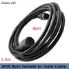 Datorkablar Anslutningar Male till Female 8 Pins DIN Extvention Högtalar Audio Cable Conference System Line Hand In Microphone Line216p