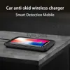 Andra batterier laddare 1 SET 15W Trådlös billaddare Silikon Anti-SKID Pad Cradle Dock för Qi Fast Car Wireless Charging Stand Bil Modification X0720