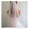Em estoque curto uma camada comprimento da cintura frisado diamante appliqued branco ou marfim véu de casamento véus de noiva com comb308g