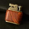 Zorro Pure Copper kerosene Lighter。手作りのウッドシェルプレスイグニッション。古いノスタルジックサンダルウッドエボニーライター男性喫煙ギフトK50B