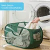 Storage Baskets 2-Pack Mesh Laundry Hampers Large Foldable Lightweight Storage Basket With Handles For Dorms Families Travel Camping