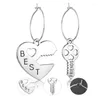 Dangle Oorbellen 2 stks/set Vrienden Paar Oorbel Emaille Gossip Yin Yang Drop Haak Sieraden BFF Liefhebbers Zusters Valentijnscadeau