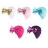 11.5*7 cm Glitter paljetter Bowknot Toddler Bohemian Indian Hat Solid Color Soft baby Girls Caps Sweet Hair Accessories