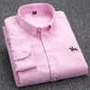 Herren Casual Hemden Rosa Hemd Für Männer Oversize Langarm Slim Fit Kleid Vier Jahreszeiten Baumwolle Oxford Mode Koreanische Kleidung 230720