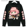 Hoodies sweatshirts ana forger sevimli kızlar hoodies karikatür casus x basılı çocuklar sweatshirt hoodies çocuk giyim kızları bahar sonbahar ceket t230720