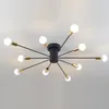 Candeeiro de tecto criativo Iron Spark Sala de estar Quarto Spider Candeeiro de tecto moderno Nórdico-americano Corredor Luminárias de tecto342o