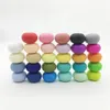 GEMENGDE kleuren DIY elastische siliconen tandjeskralen siliconen voedingskralen van Europa's meest populaire siliconen kralen satijnen koorden2683