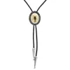 Bolo Ties Vintage Resin Scorpion Bolo Tie Necktie Glow in the Dark Leather Cord Necklace HKD230720