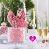 Fleurs séchées Boho Gâteau De Mariage Topper Fleurs Séchées Feuilles De Palmier Queue De Lapin Herbe Décorations Accueil Anniversaire Baby Shower Party Decor Photo Prop R230720