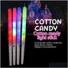 Party Favor Ups Cotton Candy Light Cônes Colorf Favors Glowing Luminous Marshmallow Cone Stick Halloween Christmas Supply Clignotant C Dhjrs