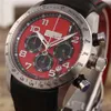 Man Watch for Man Quartz Stopwatch Mens Chronograph Watches Rostfritt Steel Wrist Watch Läderband F02349U