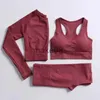 Fatos de treino feminino Energy Seamless Yoga Set Sport Outfit For Woman Gym Clothing Fitness Manga Longa Crop Top Leggings de cintura alta Running Sportswear J230720