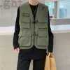 Hommes gilets automne mince fonctionnel outillage gilet mode Ins poche ample haute rue tactique rétro décontracté sans manches veste 2023