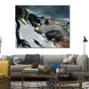 Quadro su tela astratto Scioglimento della neve a L Estaque Paul Cezanne Pittura a olio artigianale Arredamento moderno per monolocale