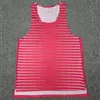 Tanktops voor heren OEGANDA Strepen Man Snel hardloopnet Ademend vest Snelheid Professionele atleet Track Field Singlet Aanpasbaar 230720