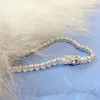 Platinum Plated 925 Sterling Tennis Bracelet Sier Created Moissanite Gemstone Diamond Bracelets for Women Wedding Fine Jewelry234v