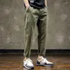 Men's Pants 2023 Spring Autumn Mens Cargo Men Trousers Casual Cotton Slim Feet Streetwear Daliy Clothing Homme Male D106