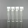 2000pcs/lotミニクリアガラス香水ボトル1ml 2ml小さなサンプルバイアル空の香料試験チューブトライアルボトル無料DHL配送PWBCN
