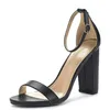 Sandalen Mode Dames Peep Toe Hoge Hakken Platform Schoenen Cover Hak Gesp Dames Avondfeest Schoeisel