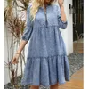 Abiti casual Moda Y2K Abito in denim Donna Estate Vintage Scollo a V Cerniera Midi Nero Bule Streetwear Elegante Spiaggia Oversize